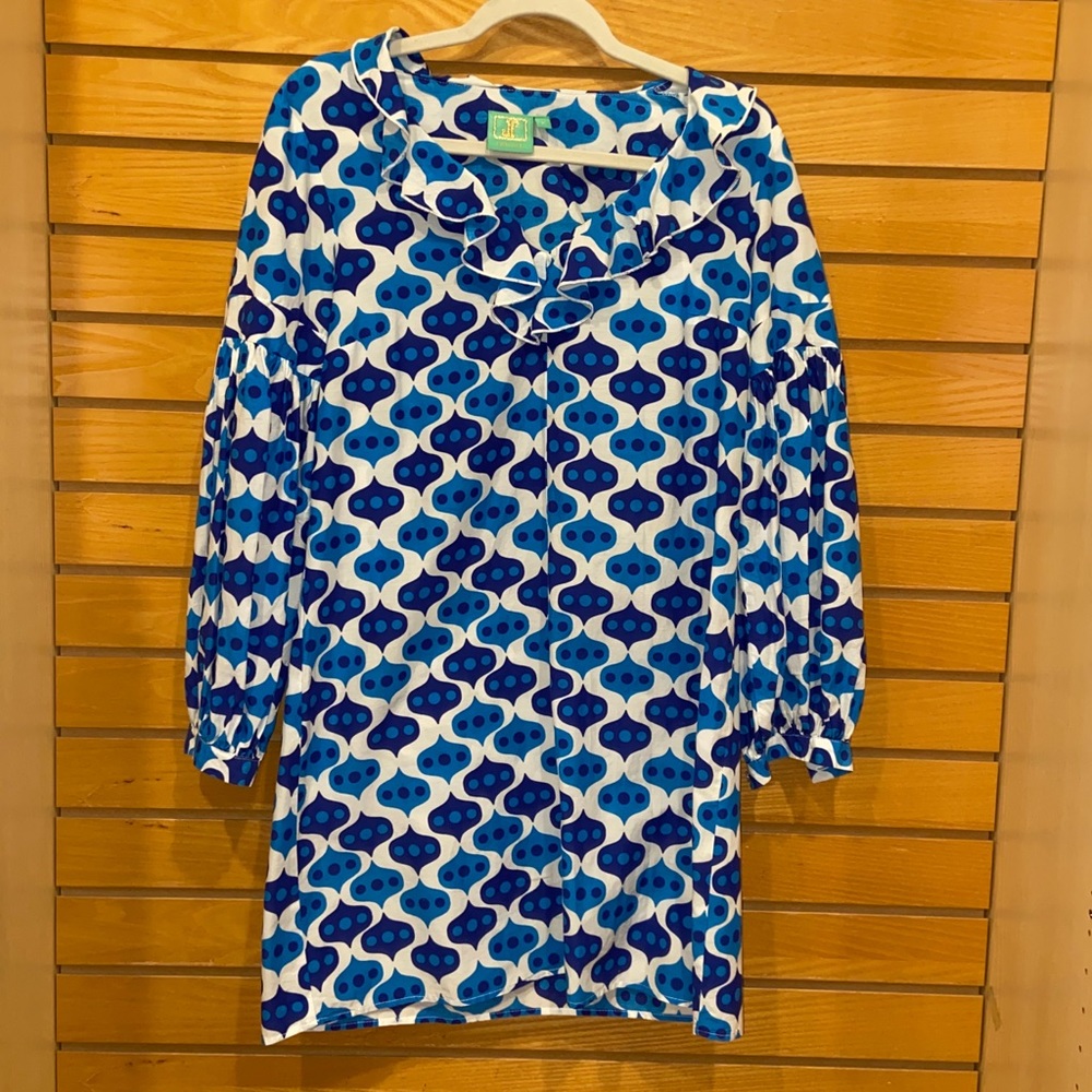 Jules Reid Blue and White Shirt Dress